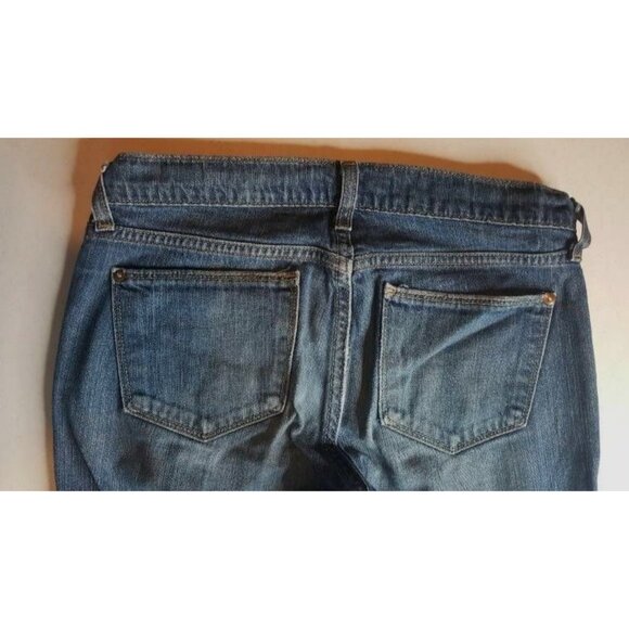 Womens Old Navy The Flirt Stretch Size 4 Blues Jeans Distressed Raw Hem - Picture 2 of 10